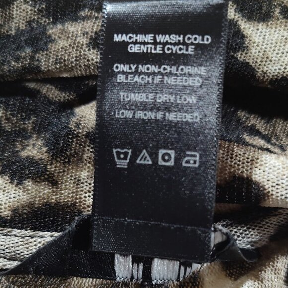 Ali Miles Flowing Leopard Print Cardigan Women's Size Small Open Front Long - Picture 12 of 12